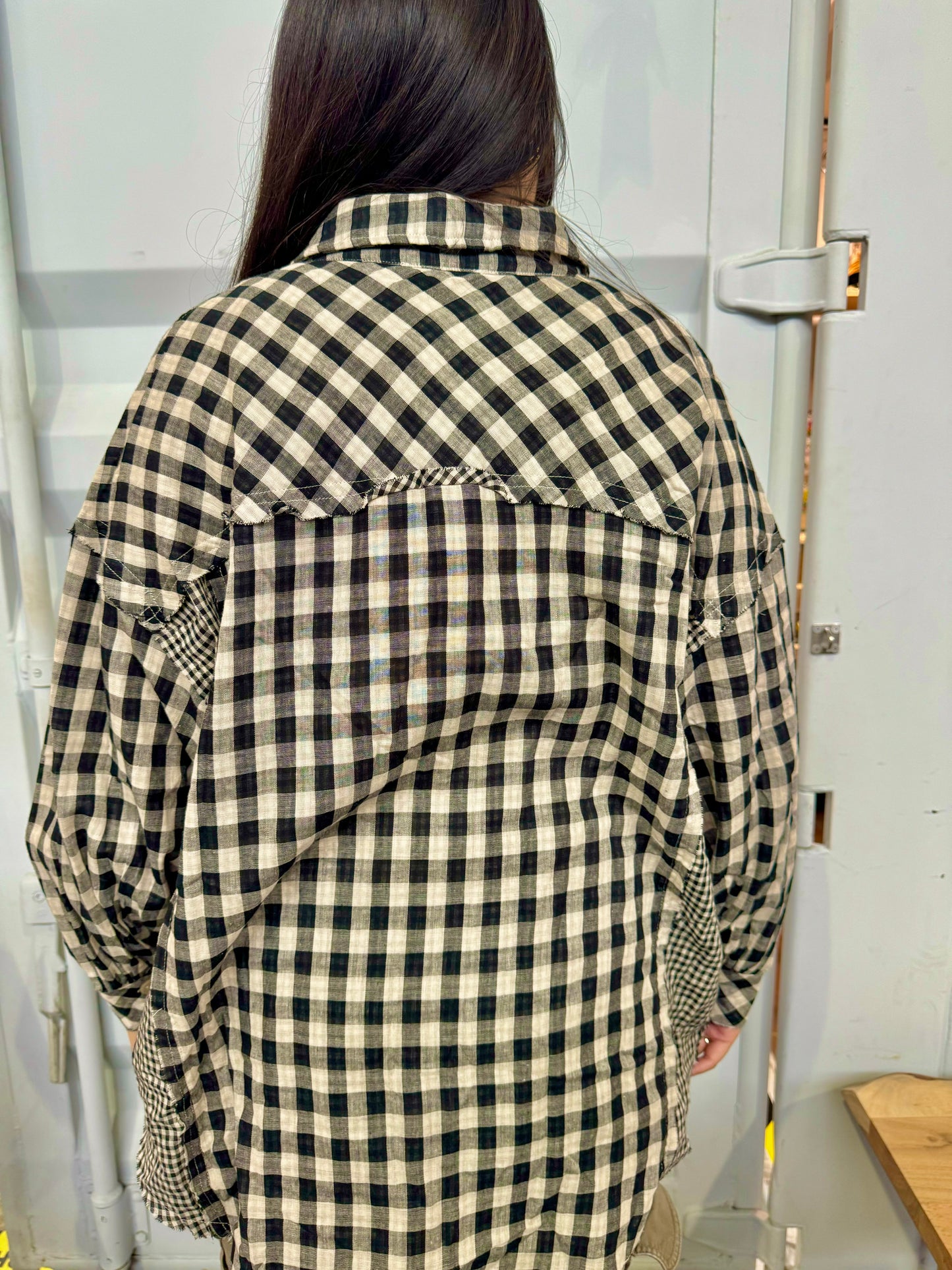 black throw on shirt