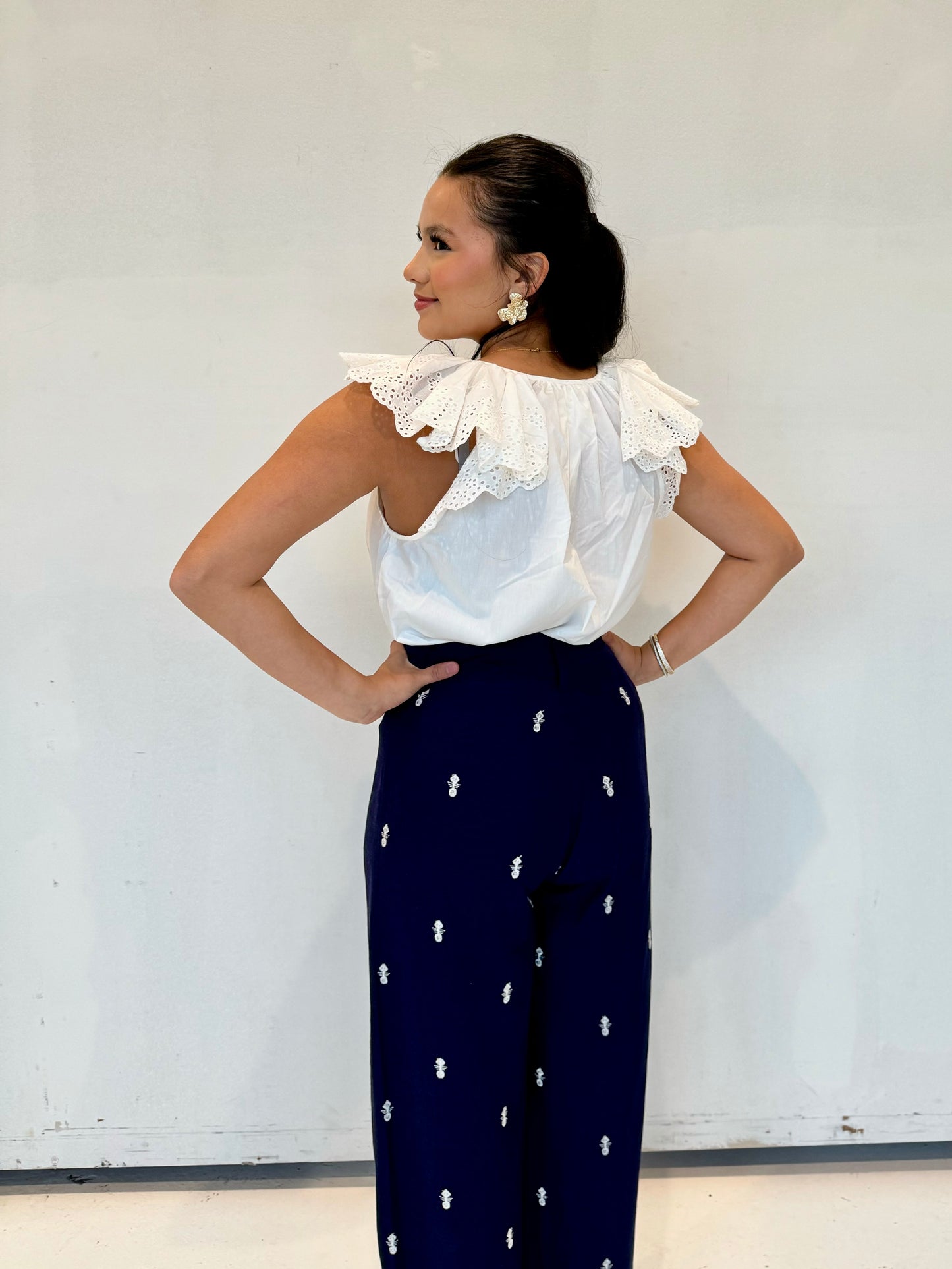 mariah ruffle top