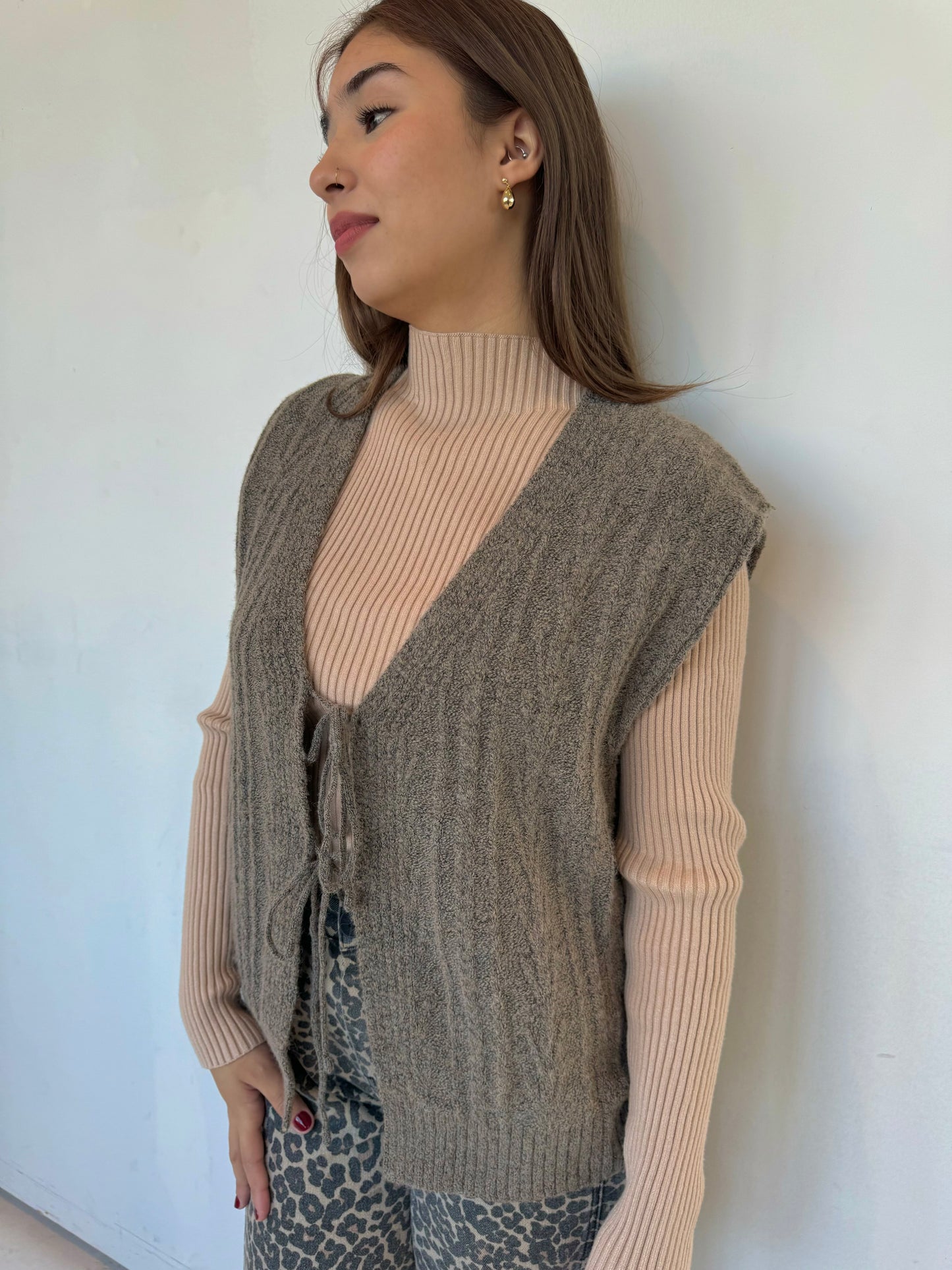 Debora cable knit vest