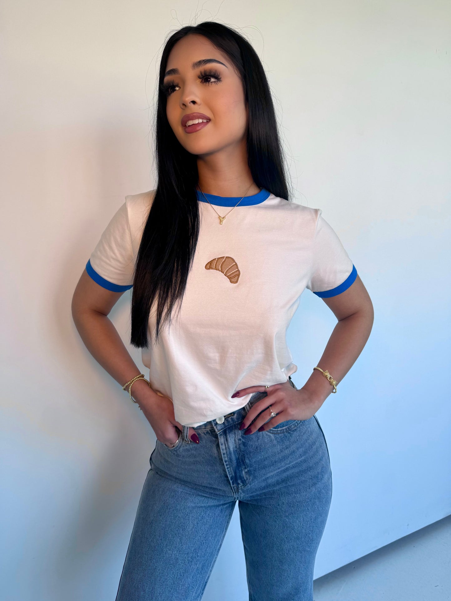 Croissant knit top