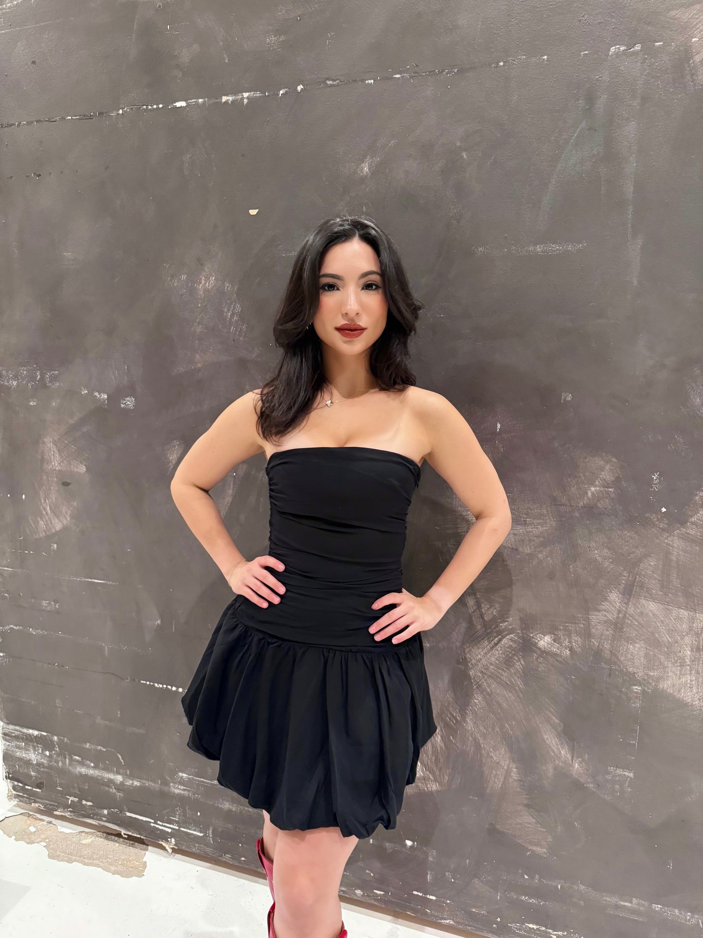 Luzma black mini dress