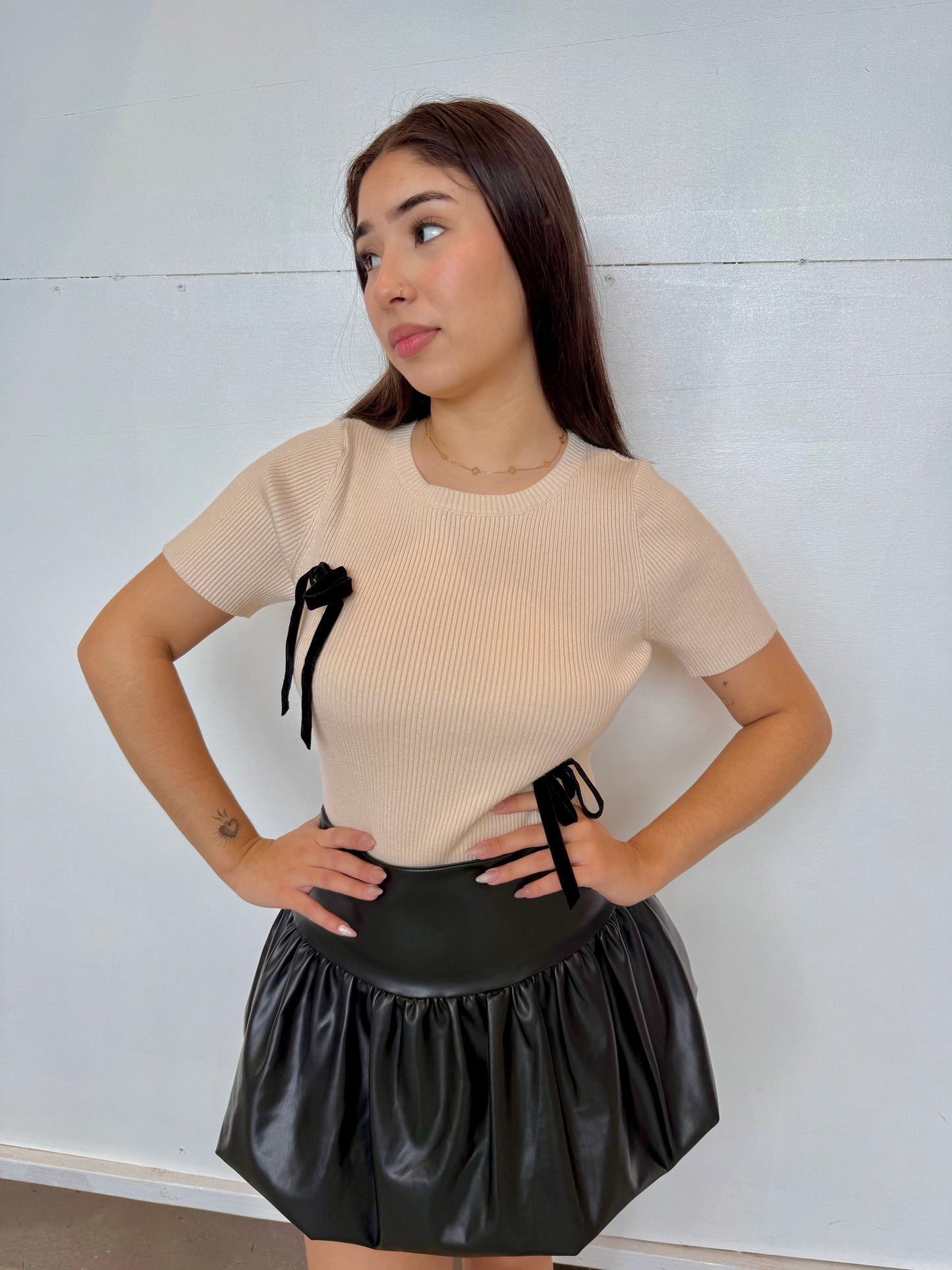 Hellene puff mini skirt