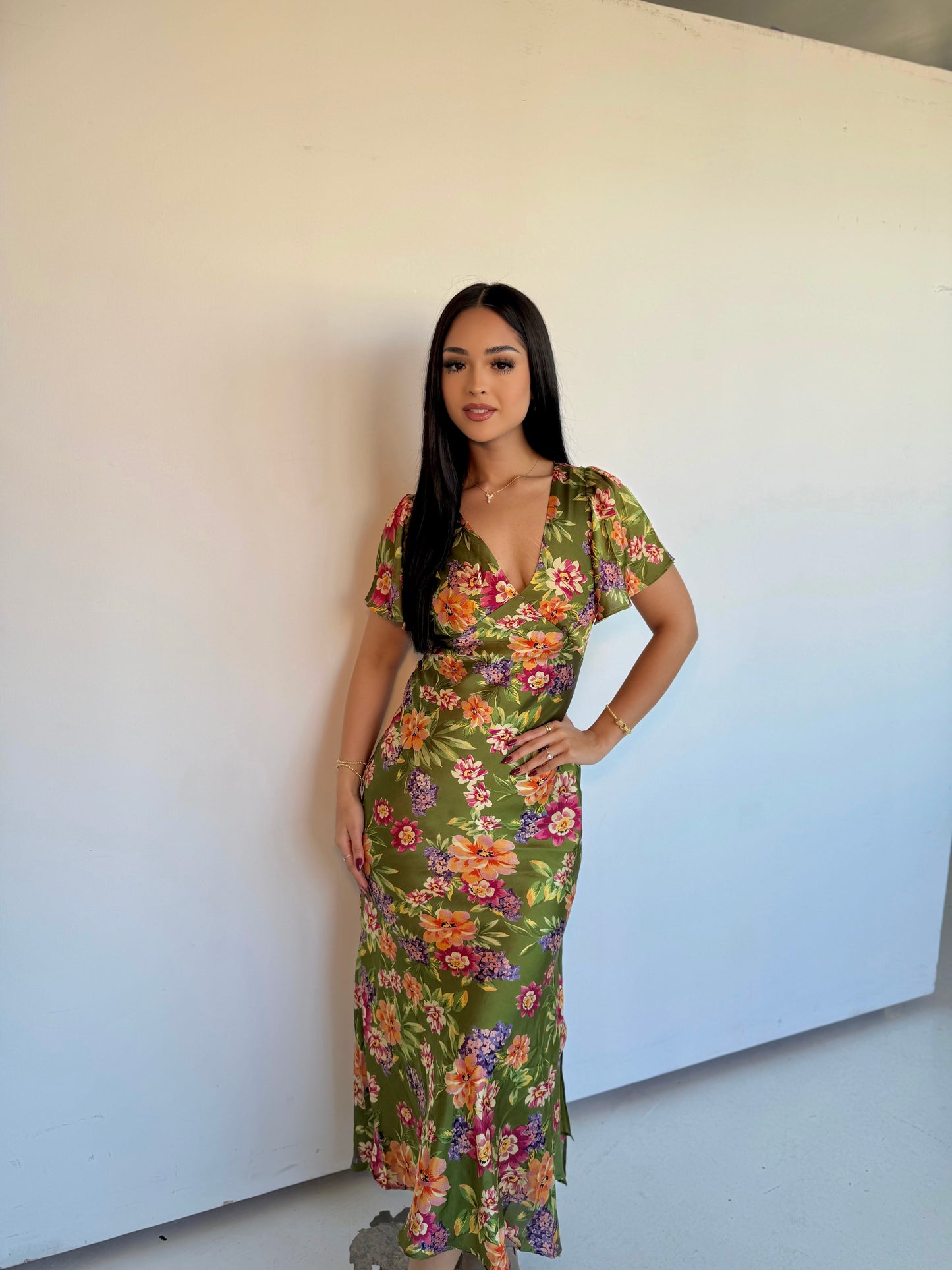 Willow garden olive dress