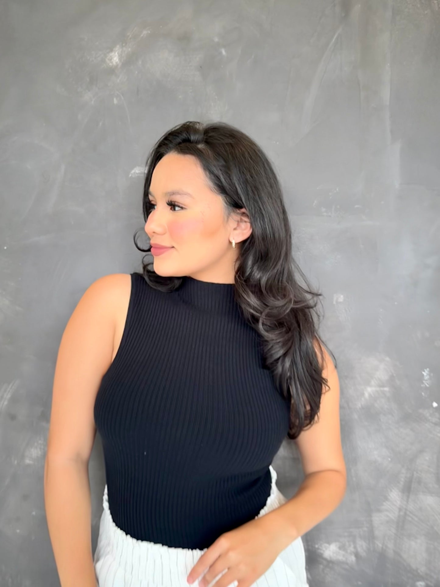 miriam mock neck top