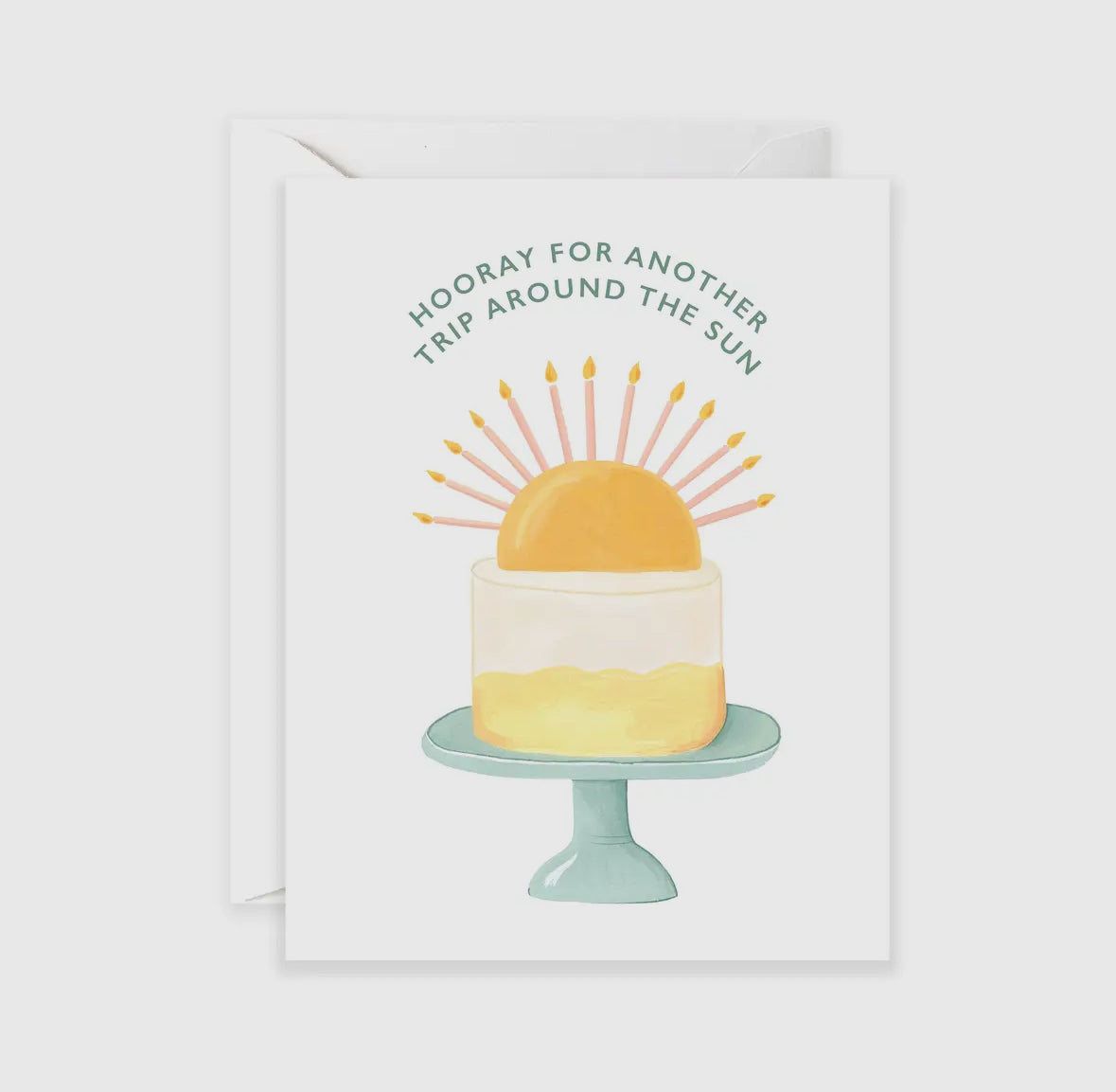 sun birthday cake greeting card