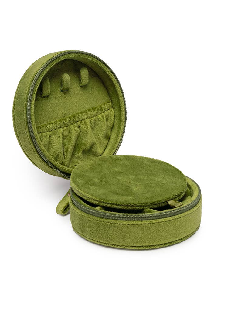 Martini Velvet Jewelry Zip Case