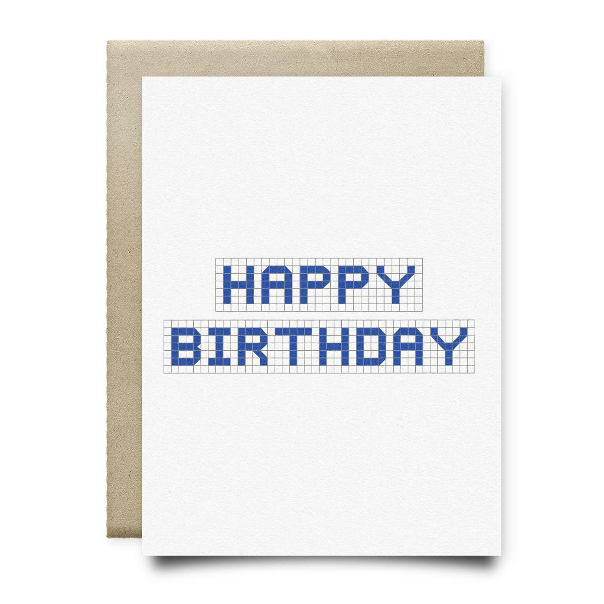 Happy Birthday | Houston Blue Tile Greeting Card