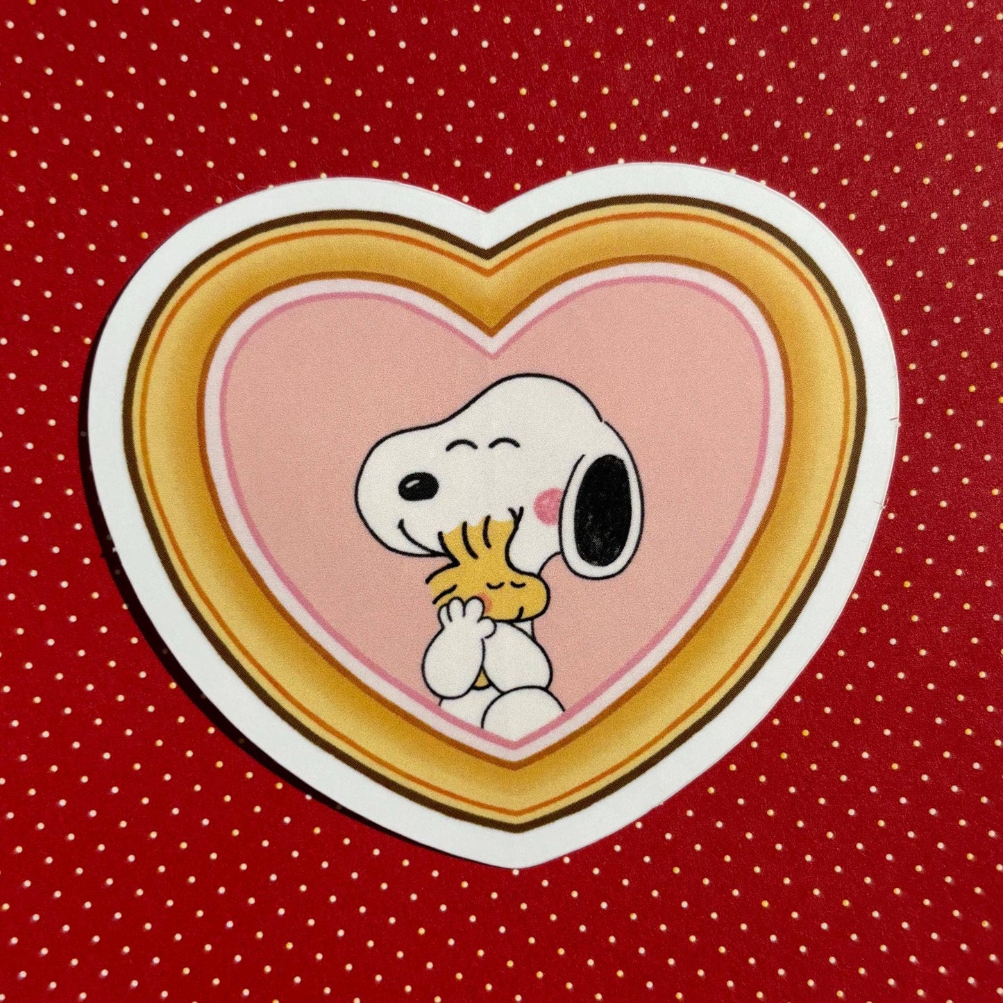 Snoopy Woodstock Heart Frame & Vinyl Waterproof Sticker