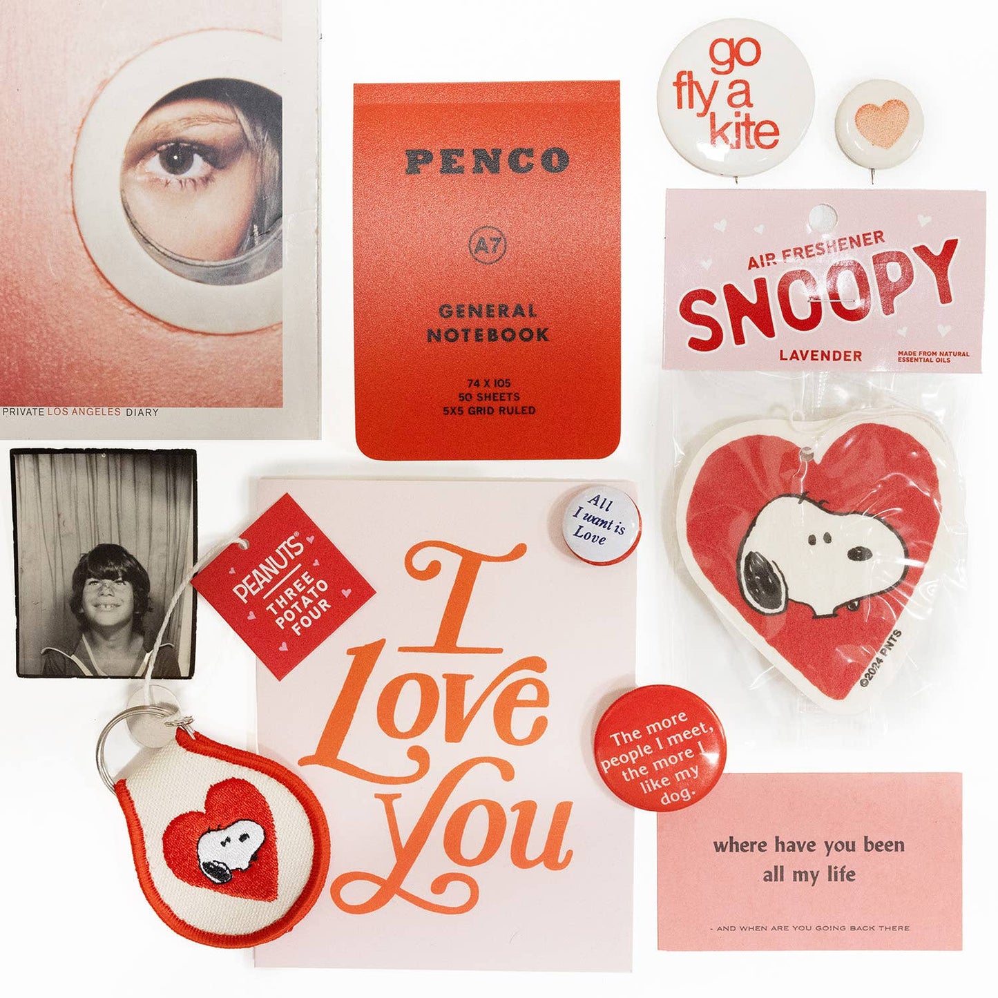 Snoopy Heart Keychain