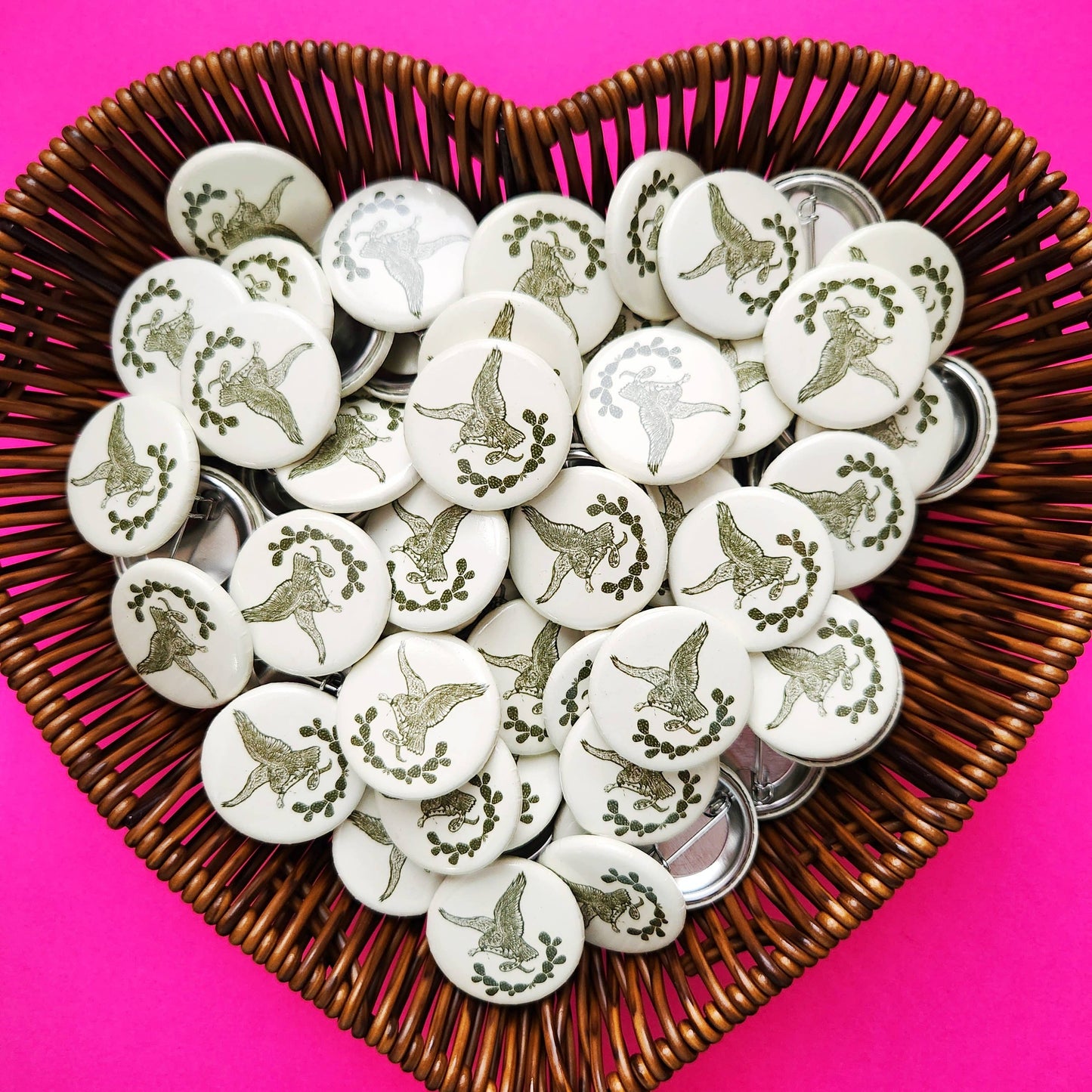 Mexican Eagle Pin-Back Button