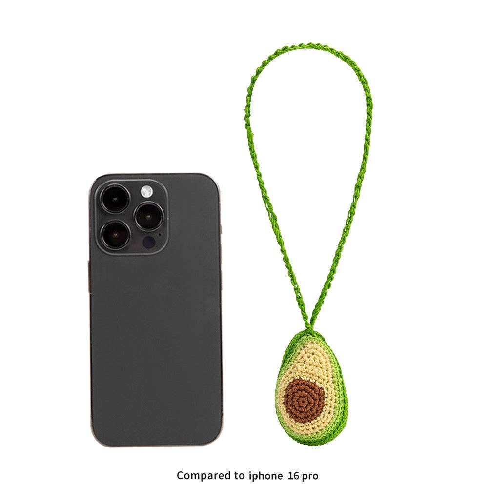 Croissant Tan Crochet Bag Charm