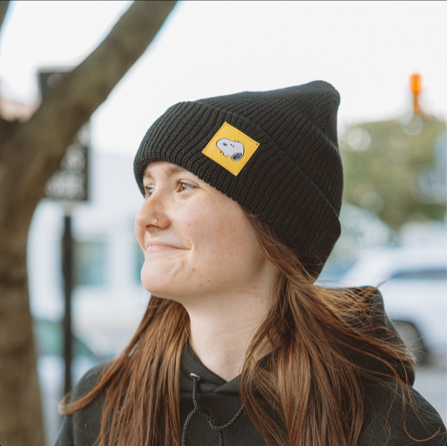 Snoopy Beanie (Black)