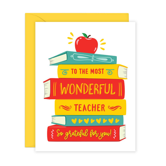 Most Wonderful Teacher | Teacher Appreciation Card