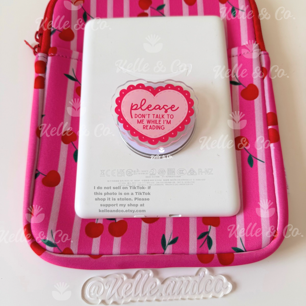 Please don’t talk kindle grip | coquette MagSafe kindle grip