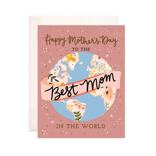 World's Best Mom Greeting Card - Mother's Day Card