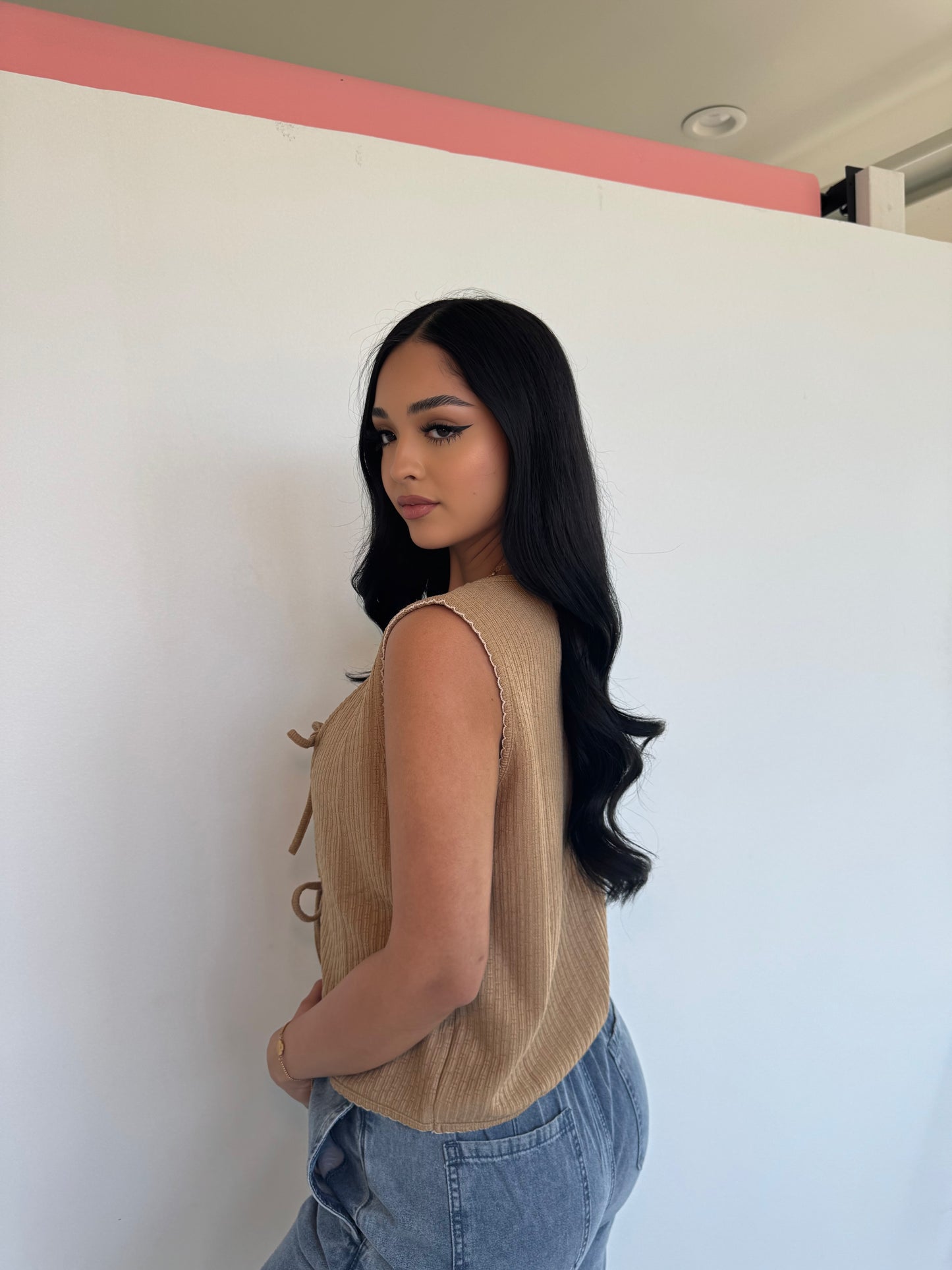 Mocha knit vest
