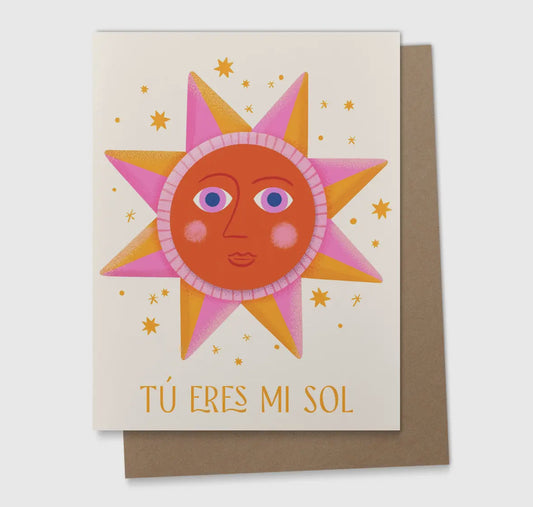 tu eres mi sol greeting card