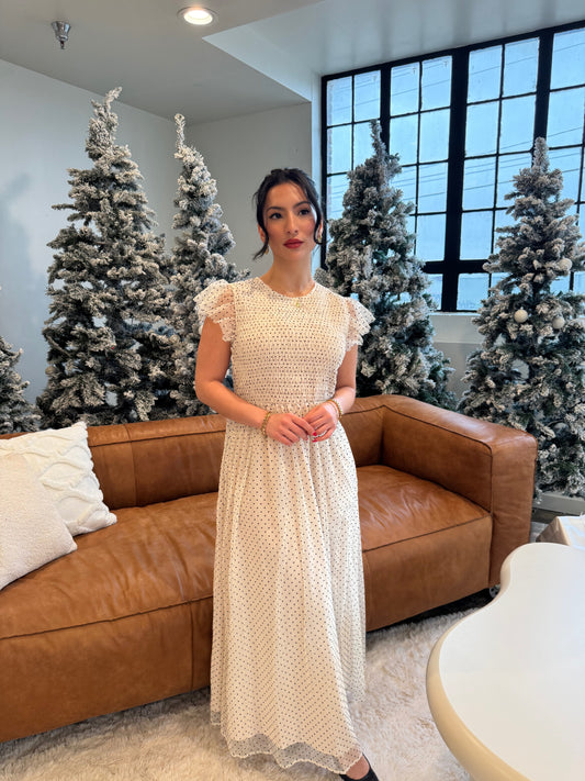 Champagne polka dress