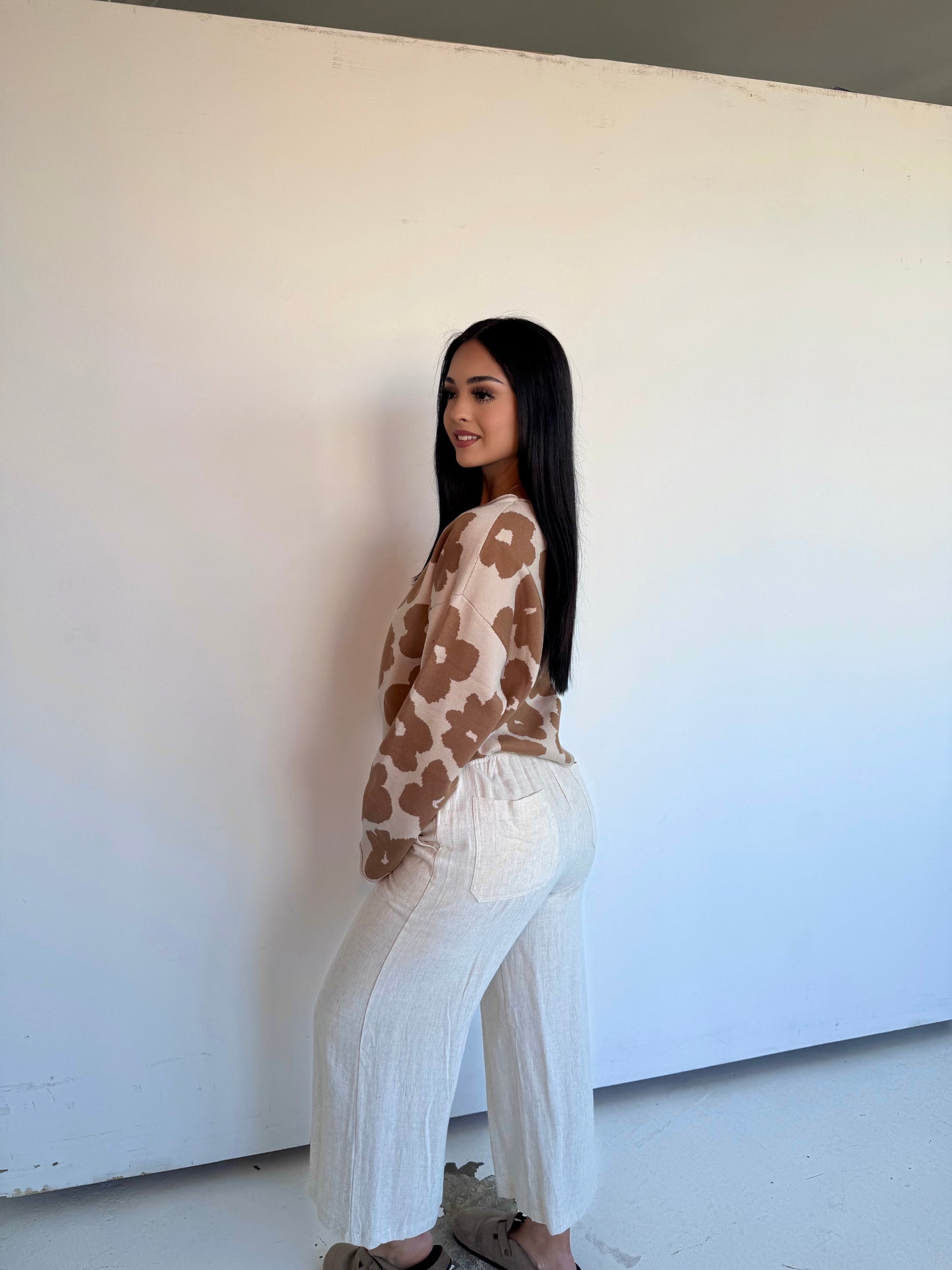 Michelle linen cropped pants