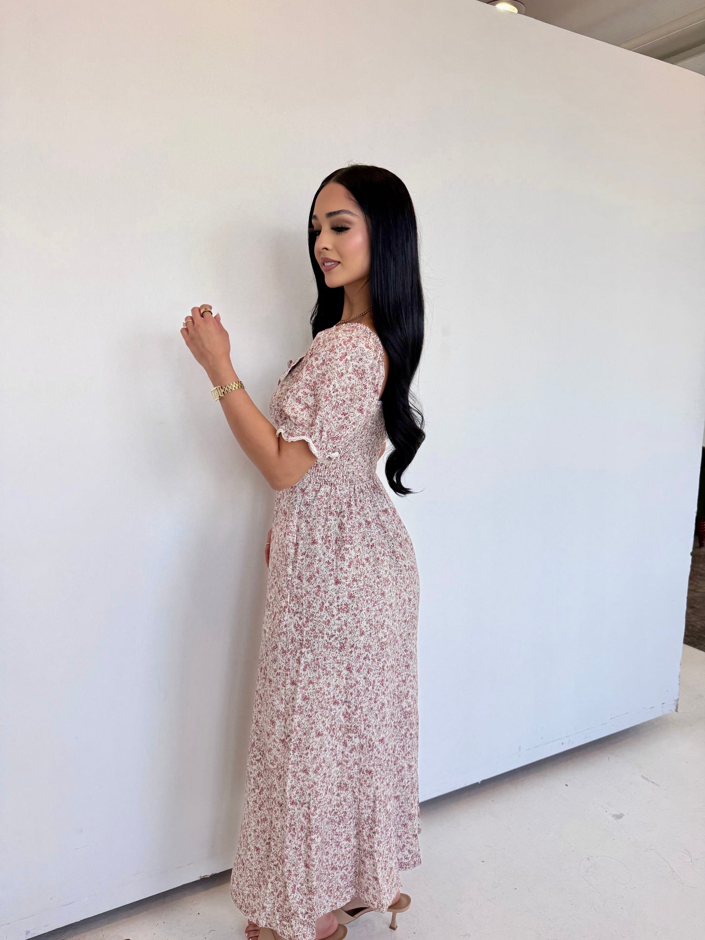 Rose cream dress