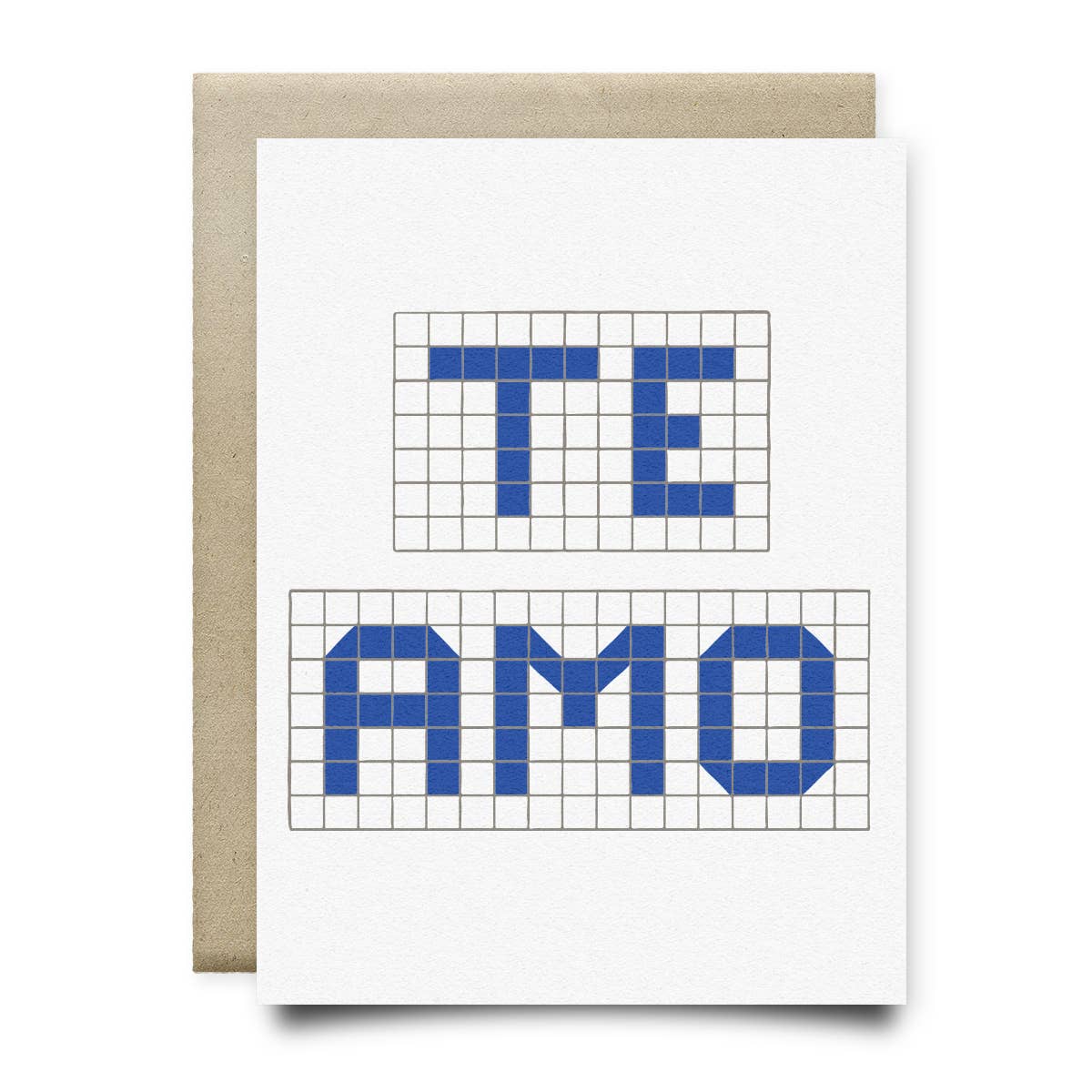 Te Amo | Houston Blue Tile Greeting Card