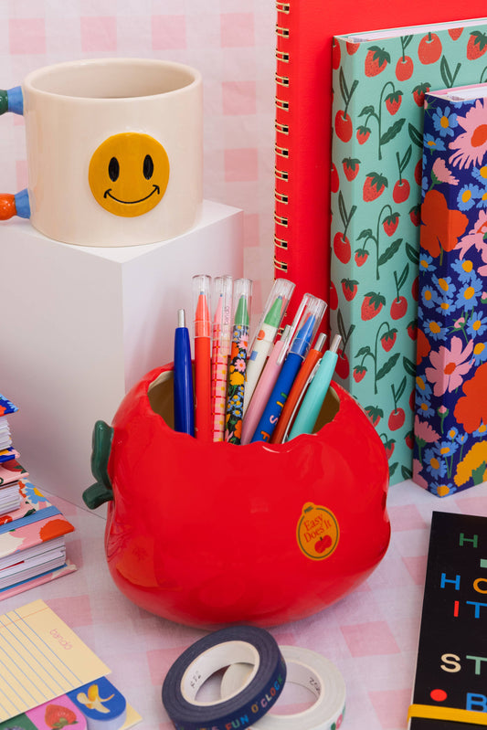 Ceramic Pencil Cup, Apple