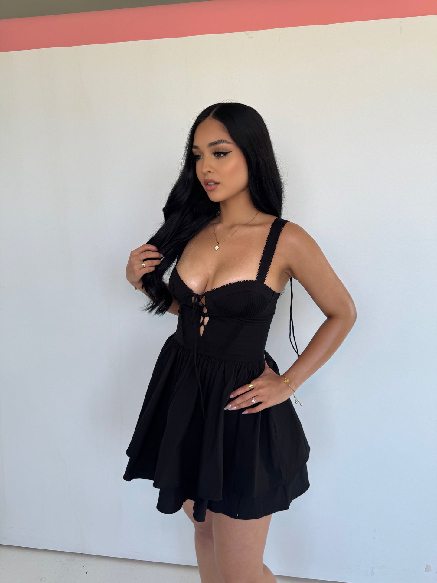 Melting black dress