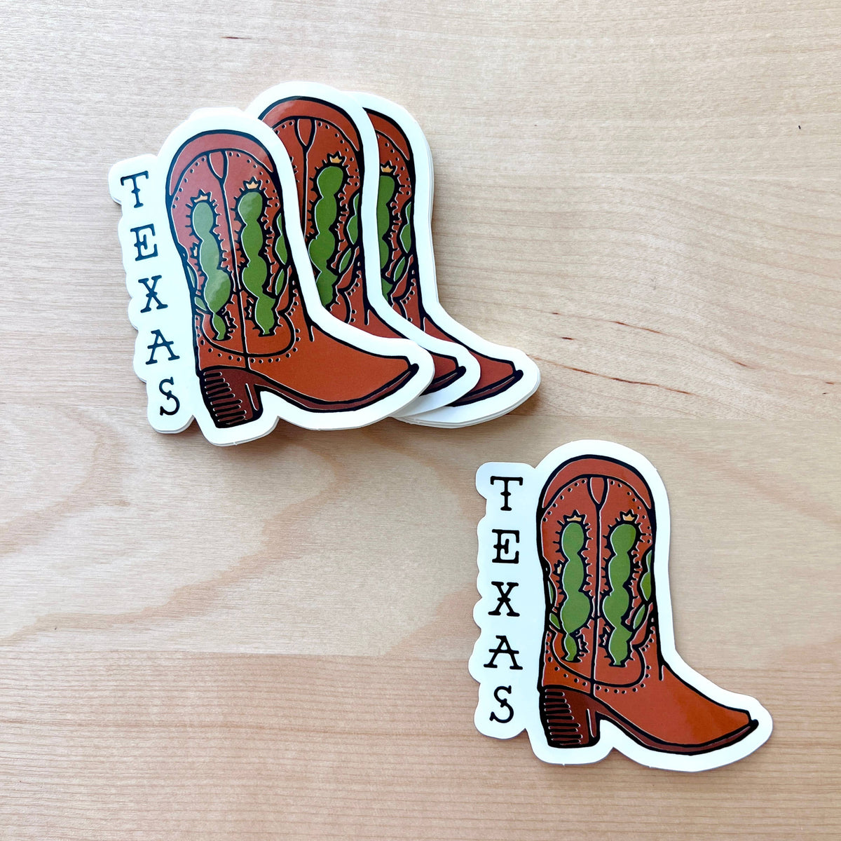 Texas Cowboy Boot Sticker