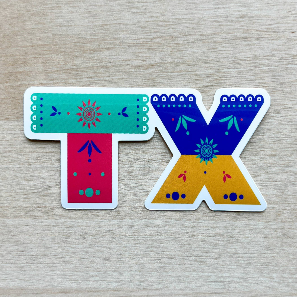 Texas Sticker - Papel Picado Texas - Waterproof Sticker