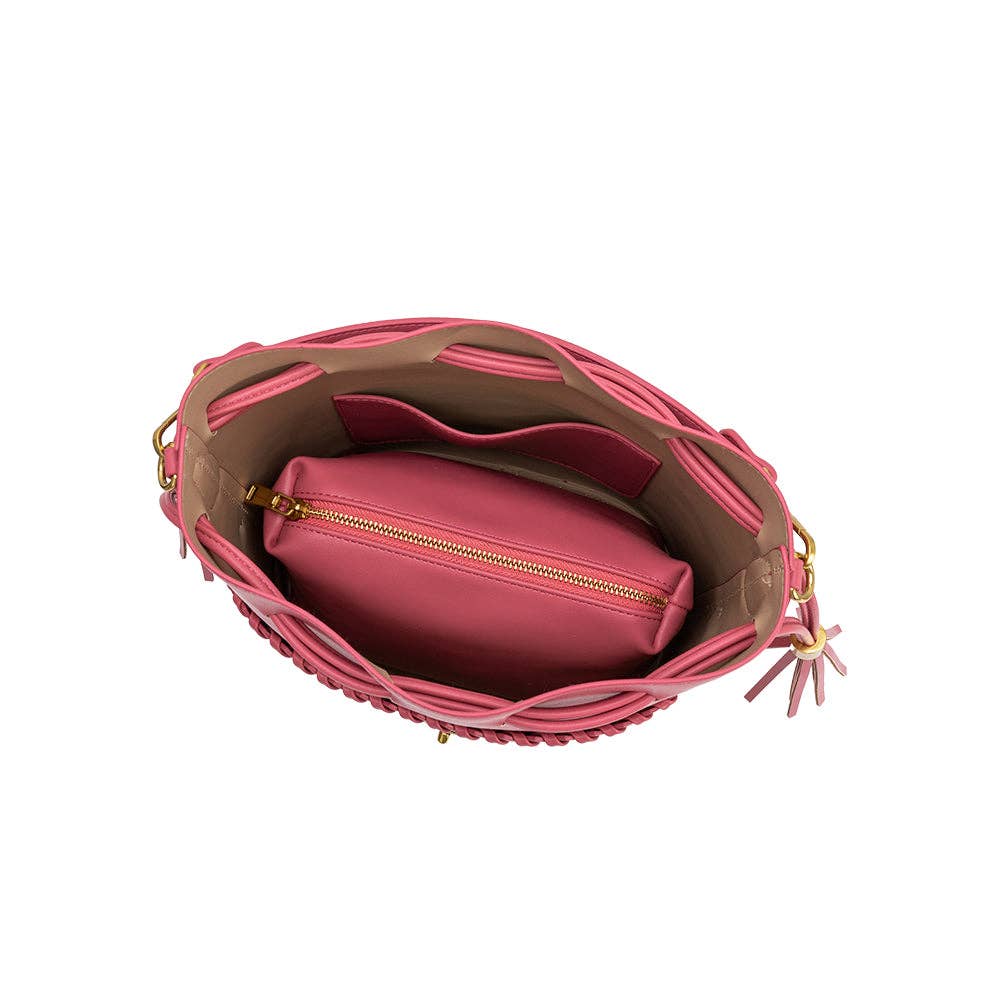 Janae Flamingo Recycled Vegan Leather Top Handle Bag