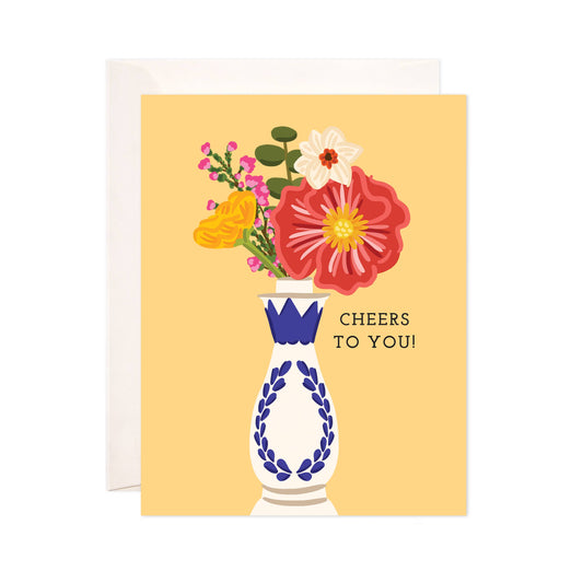 Azul Cheers Greeting Card - Spanish Congratulations Card