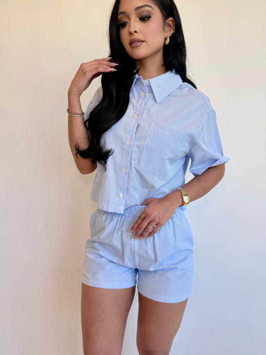 Eloise blue stripped shorts