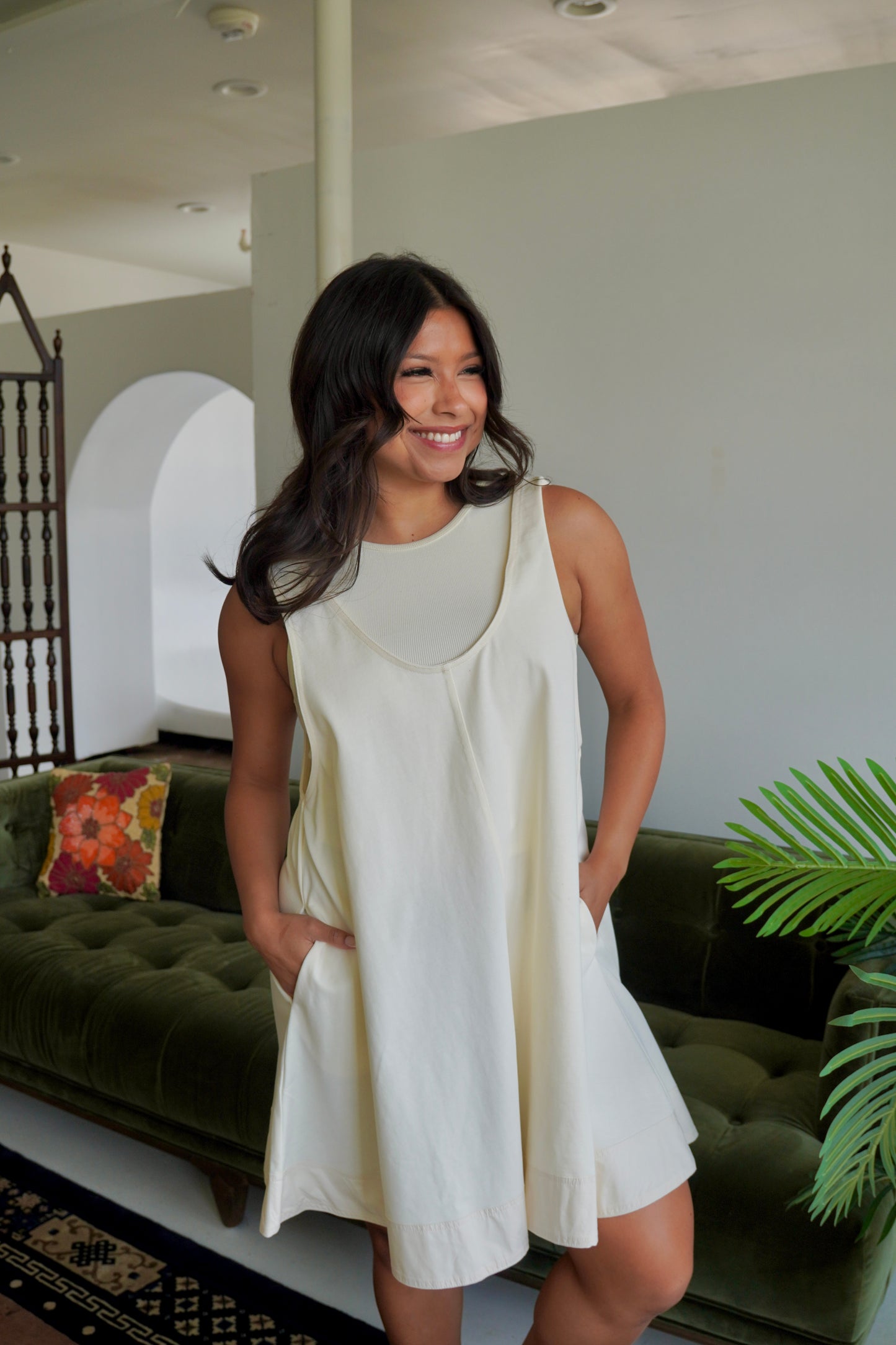 cami cream dress set