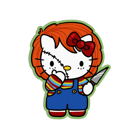 Hello Kitty Chucky Halloween Sanrio Textured Sticker