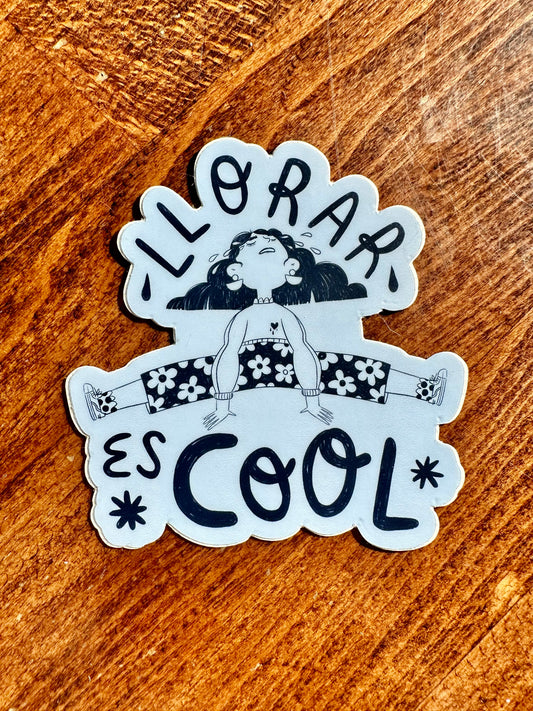 llorar es cool sticker