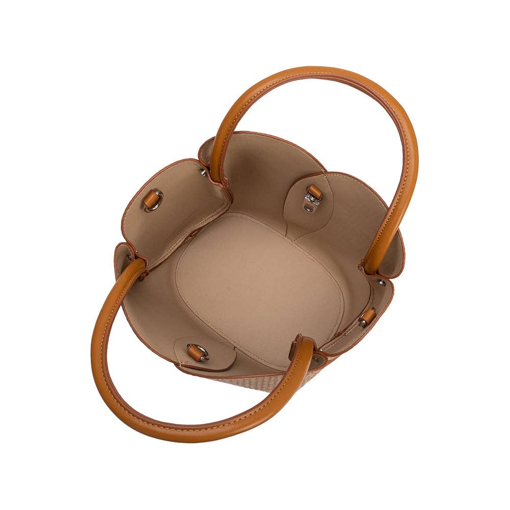 Tulip Raffia Embossed Recycled Top Handle