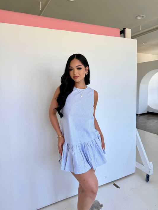 Falling behind mini dress