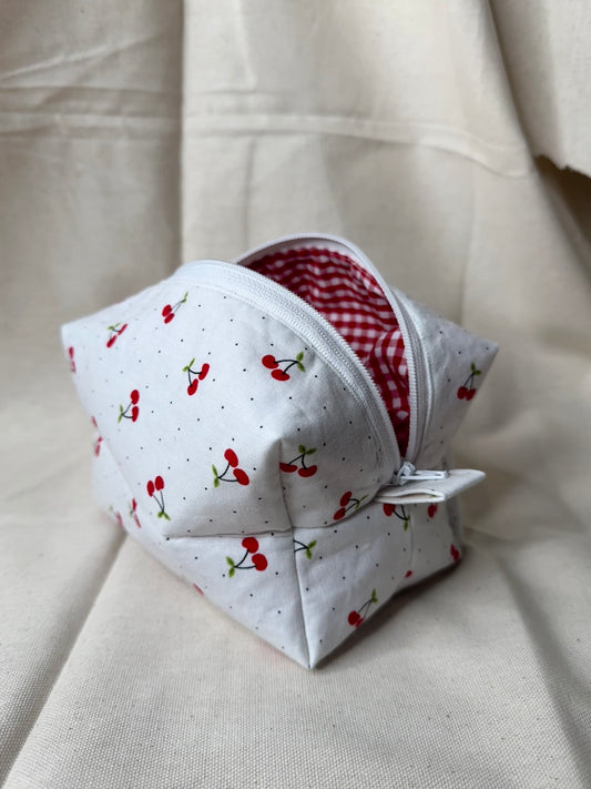 cherry lady cosmetic bag