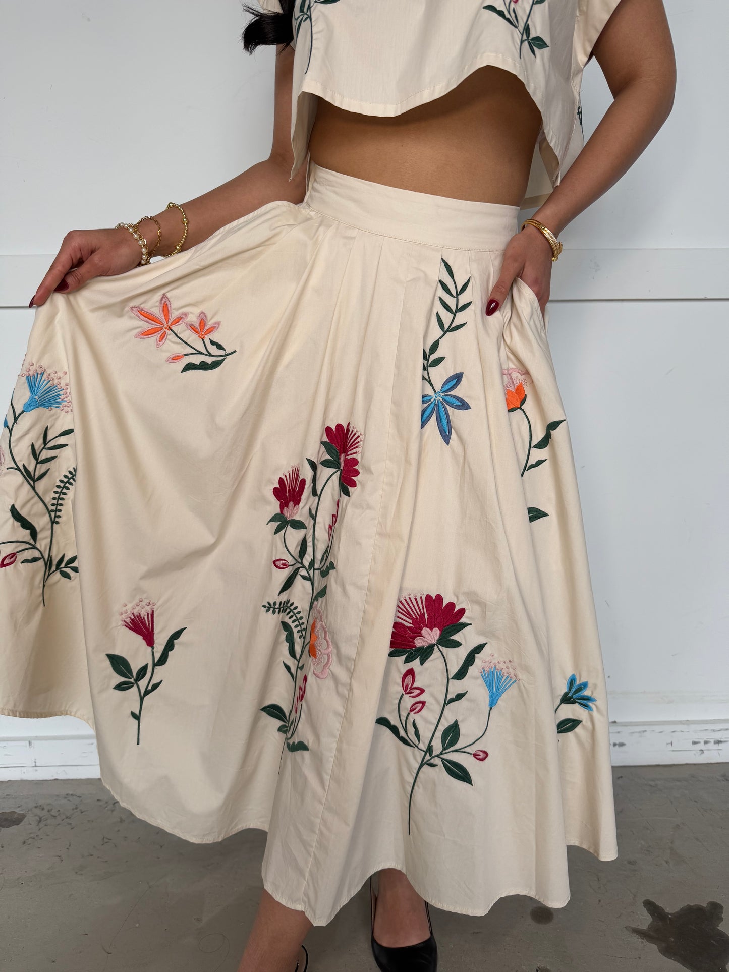 Herencia ecru skirt