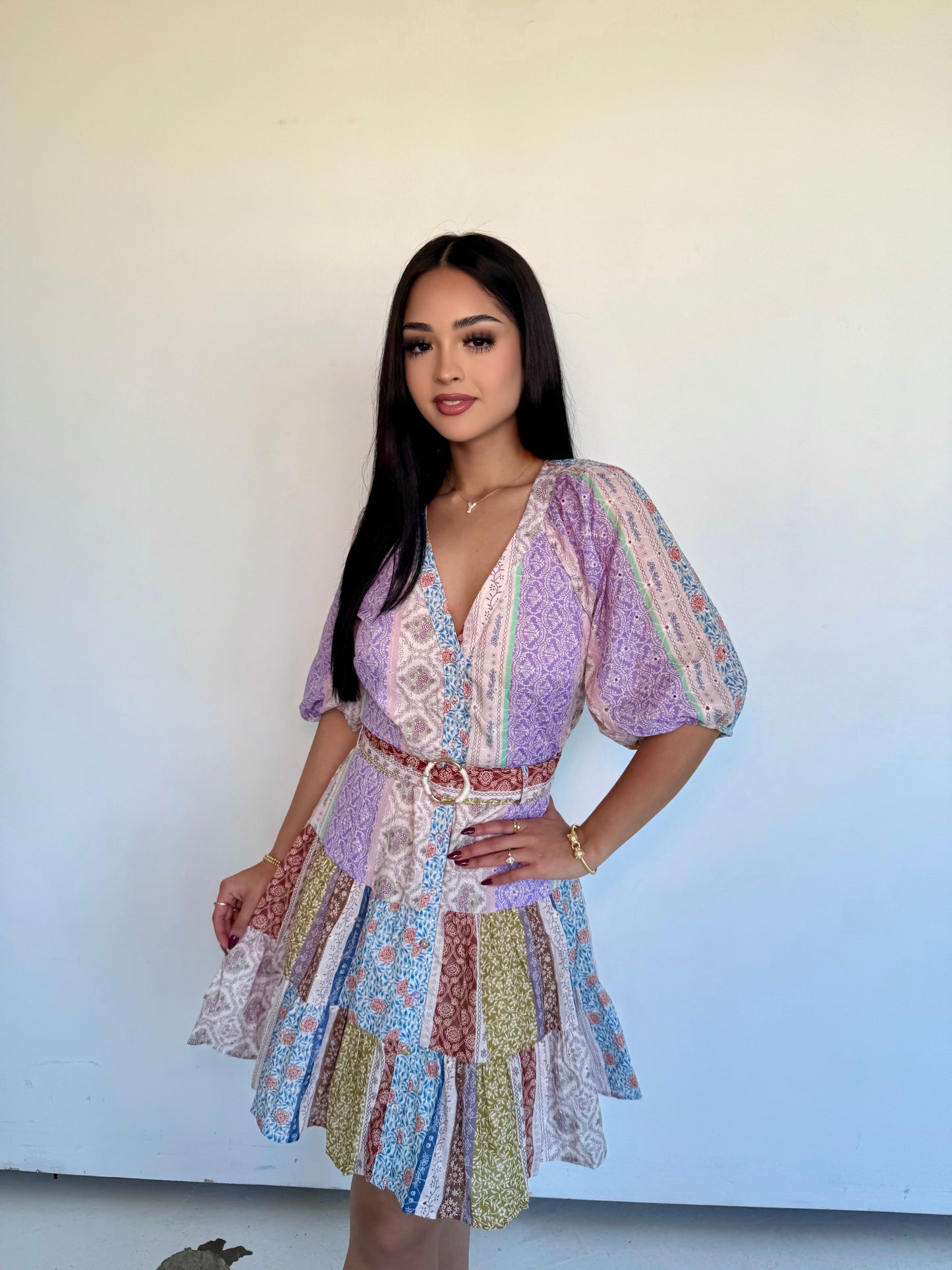 Botanic patch dress