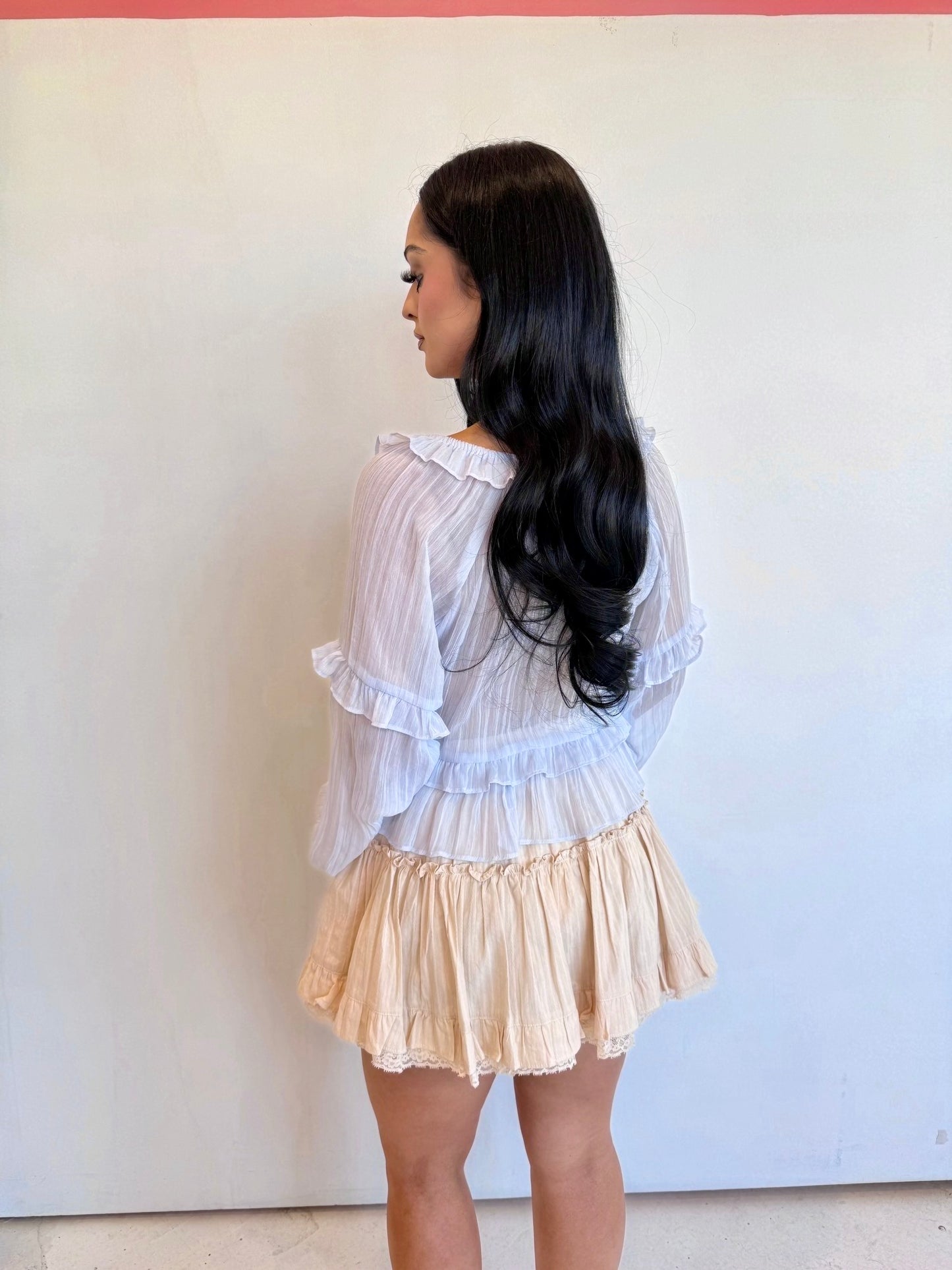 baby blue blouse