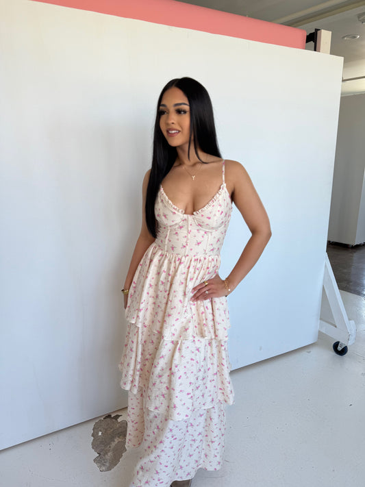 Sweet rose maxi dress