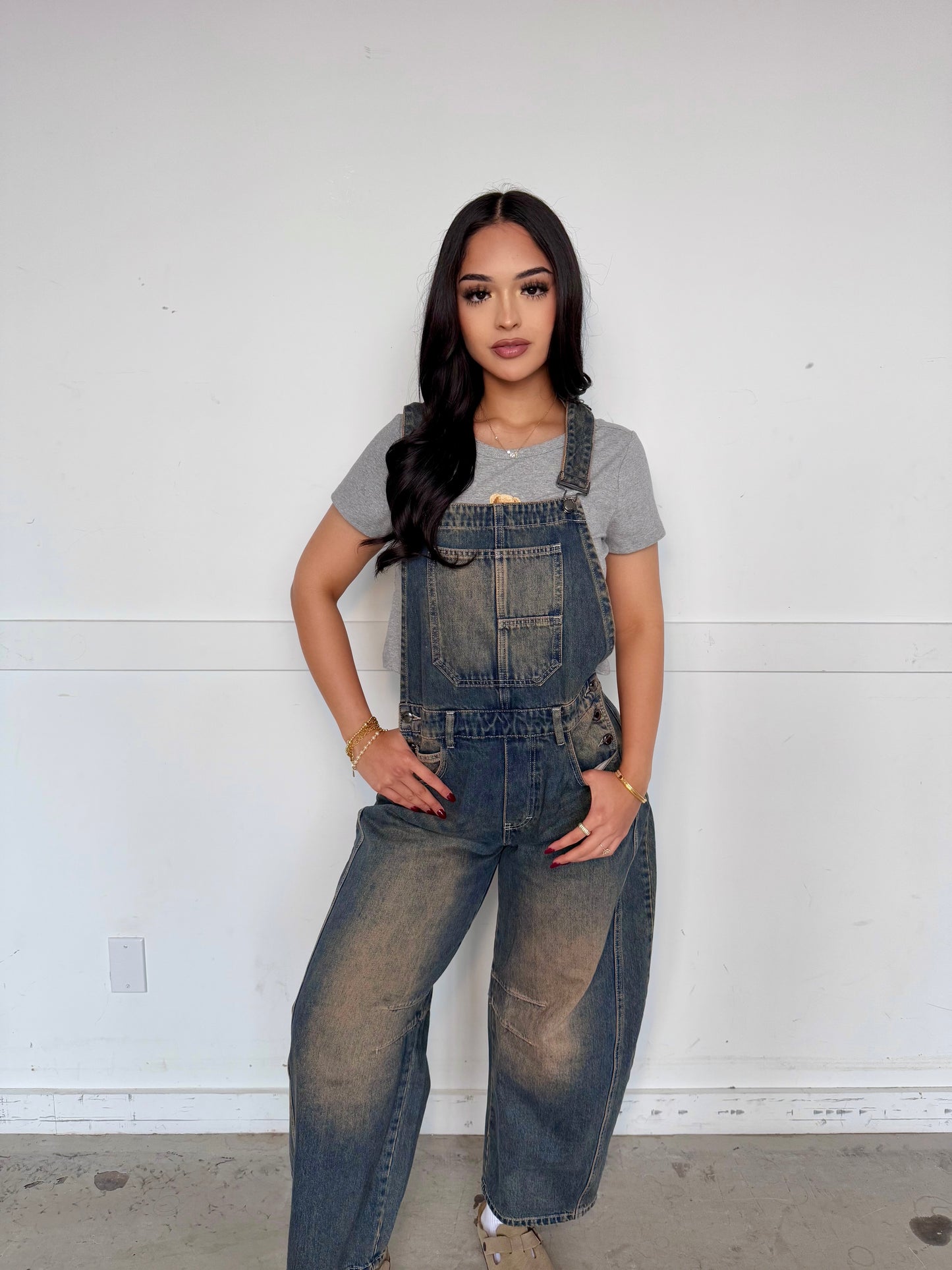 Cariño denim overalls