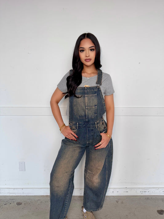 Cariño denim overalls
