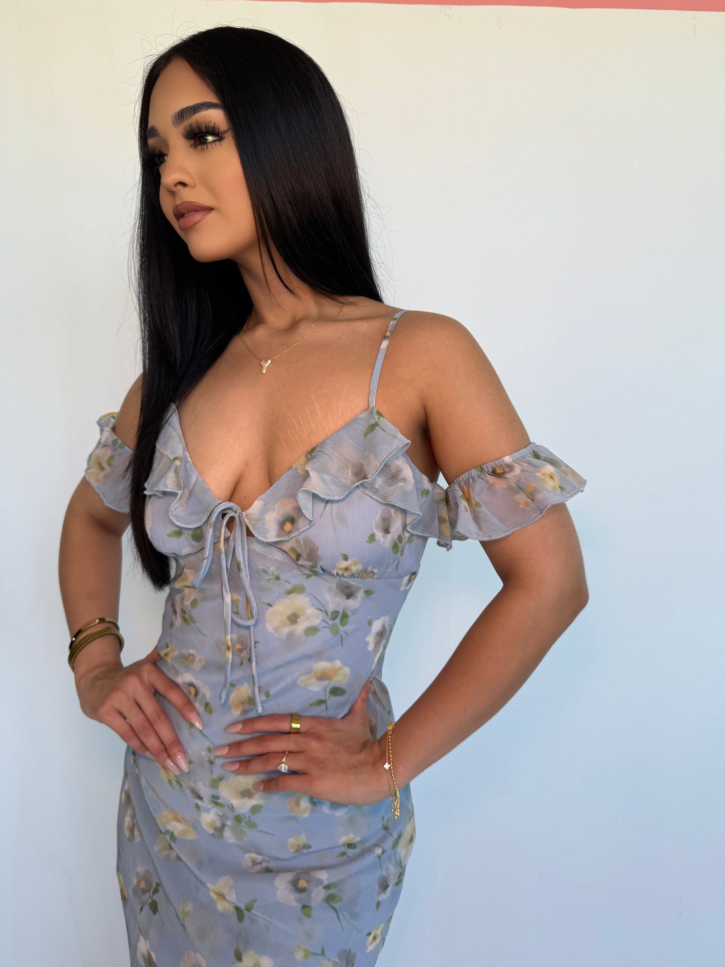 Dreamy blue floral dress