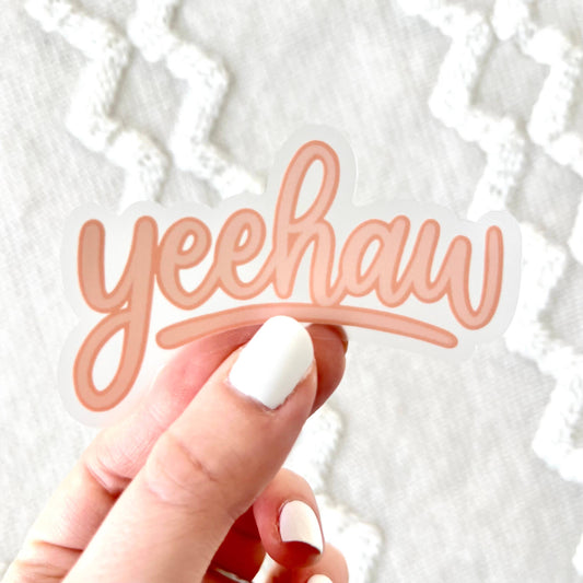 Yeehaw Sticker, 3x2in