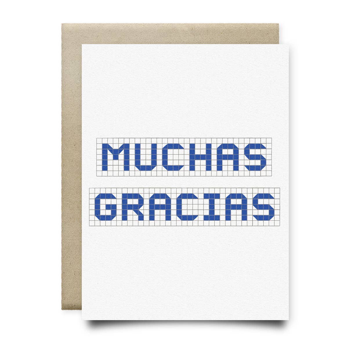 Muchas Gracias | Houston Blue Tile Greeting Card