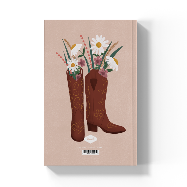 Boots & Flowers Soft Touch Classic Layflat Notebook Journal