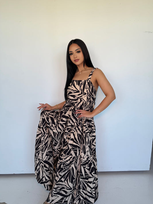Shifting sand flowy dress