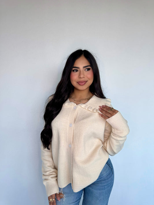 Ivonne ivory colar sweater